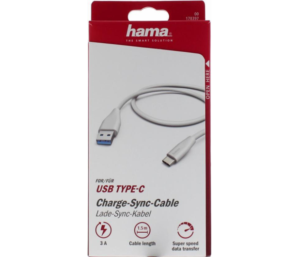 Hama KABEL USB - USB-C 1.5M HAMA biały # - 1457231 - zdjęcie 2